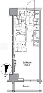 パークハビオ東陽町 206 間取り図