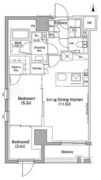 ザ・パークハビオ新高円寺 202 間取り図