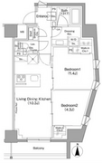 ザ・パークハビオ三軒茶屋 401 間取り図
