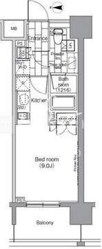 パークハビオ恵比寿 502 間取り図