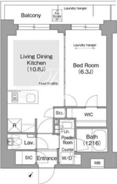 コンフォリア・リヴ文京護国寺 301 間取り図