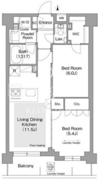 コンフォリア・リヴ文京護国寺 511 間取り図