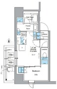 ルフォンプログレ上野御徒町 801 間取り図