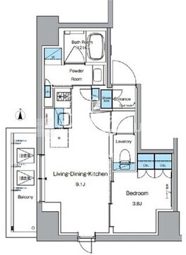 ルフォンプログレ上野御徒町 901 間取り図