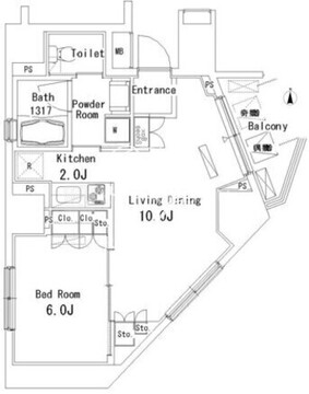 パークアクシス方南町 1002 間取り図