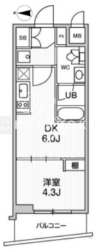 オルタナ中野 606 間取り図