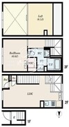 ルクレ自由が丘 207 間取り図