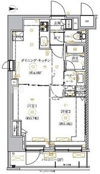 リルシア墨田八広 602 間取り図