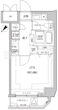 リルシア墨田東向島 501 間取り図
