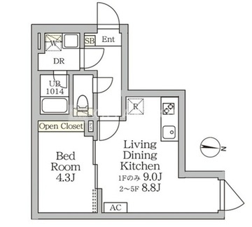 Ａｇｌａｉａ新宿西落合 105 間取り図