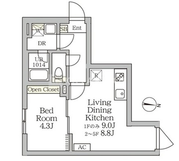 Ａｇｌａｉａ新宿西落合 205 間取り図
