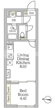 Ａｇｌａｉａ新宿西落合 302 間取り図