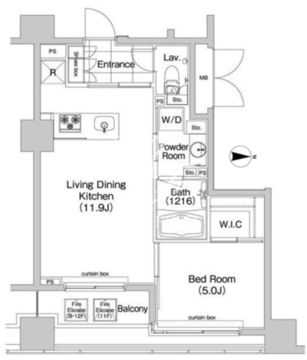 コンフォリア新川 403 間取り図