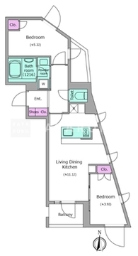 リヴアンフルール 305 間取り図
