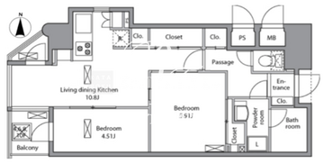 レジディア入谷 805 間取り図