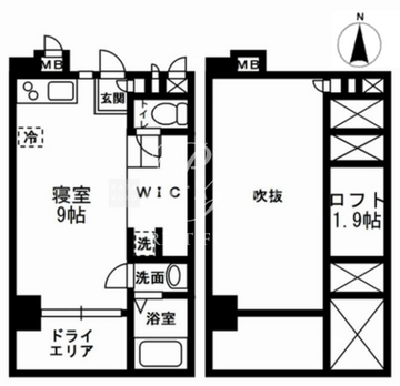 レジディア代々木2 103 間取り図