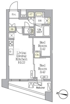 NOGATA RESIDENCE 201 間取り図