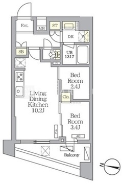NOGATA RESIDENCE 301 間取り図