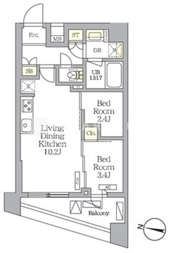 NOGATA RESIDENCE 801 間取り図