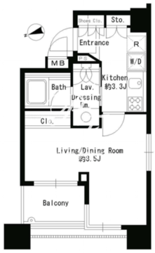 パークアクシス青山骨董通り 204 間取り図
