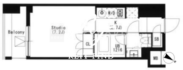 品川イースト E-1102 間取り図
