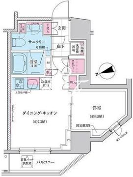 ステラメゾン三軒茶屋 1505 間取り図