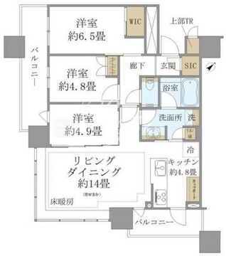 ブリリアタワーズ目黒 S-2407 間取り図