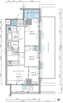 パークアクシス品川シーサイド 411 間取り図