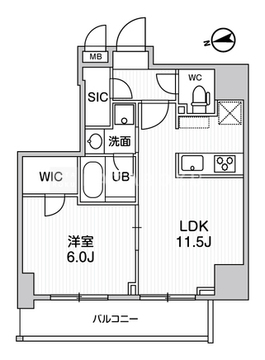 エスレジデンス新御徒町キアーロ 4B 間取り図
