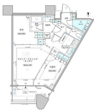 パークタワー勝どき S-1707 間取り図