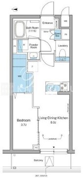 ルフォンリヴェント杉並永福 306 間取り図