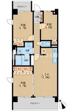 HF若林公園レジデンス 313 間取り図