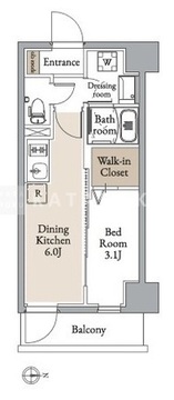 グランカーサ住吉2 1004 間取り図