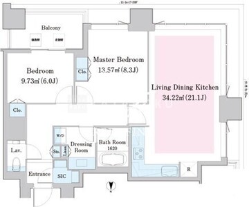 中野ステーションレジデンス 1208 間取り図