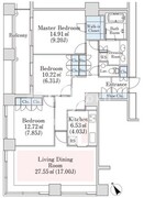 ラ・トゥール神楽坂 1707 間取り図