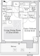六本木グランドタワーレジデンス 1201 間取り図