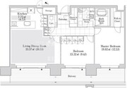 六本木グランドタワーレジデンス 1802 間取り図