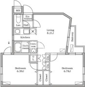レジディア池上 B-402 間取り図 ?>