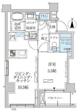 パークアクシス池上 405 間取り図