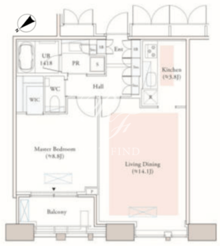 Dマークス西新宿タワー 2705 間取り図