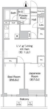 プライムアーバン町屋サウスコート 802 間取り図