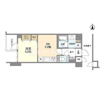 リエトコート四谷 602 間取り図