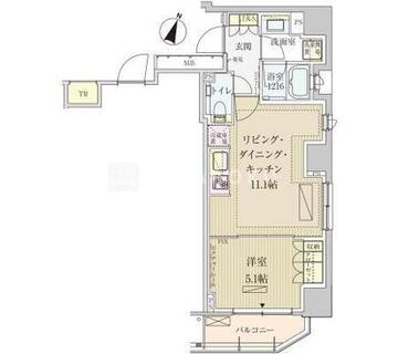 パークアクシス赤坂見附 1301 間取り図
