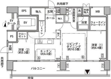 東雲キャナルコートCODAN 17-707 間取り図