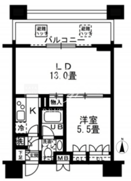 レジディア錦糸町 1203 間取り図