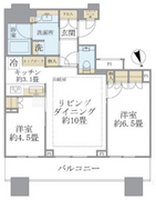 ブリリアタワーズ目黒 S-1501 間取り図