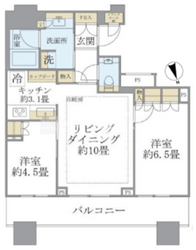 ブリリアタワーズ目黒 S-1501 間取り図
