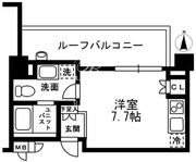 レジディア中落合 A702 間取り図
