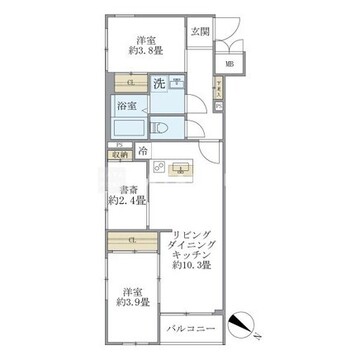 ビューテラス茗荷谷 407 間取り図