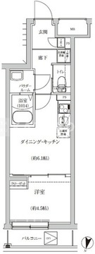 レゴリス池上 203 間取り図